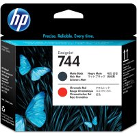HP No. 744 Ink Printhead - Matte Black & Red