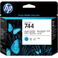 HP No. 744 Ink Printhead - Photo Black & Cyan