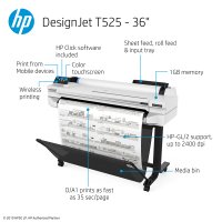 HP DesignJet T525 Large Format Wireless Printer – 36
