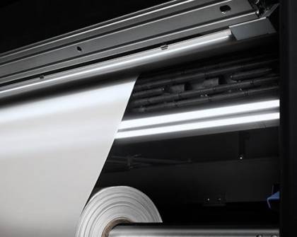 HP Latex 3100 media roll holder