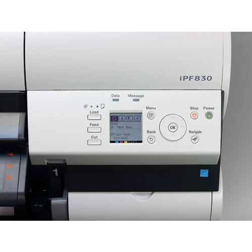 Canon iPF830 control panel