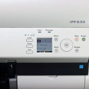 Canon iPF830 control panel