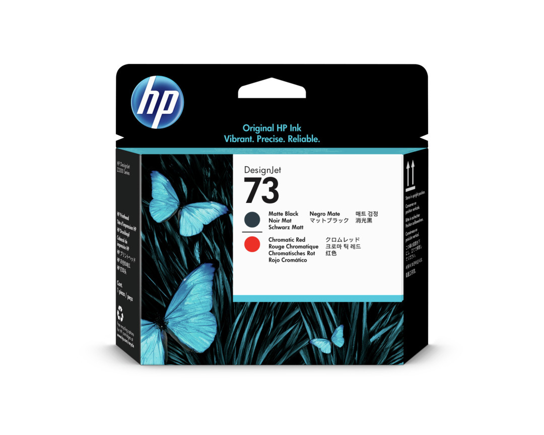 HP No. 73 Printhead - Matte Black, Chromatic Red