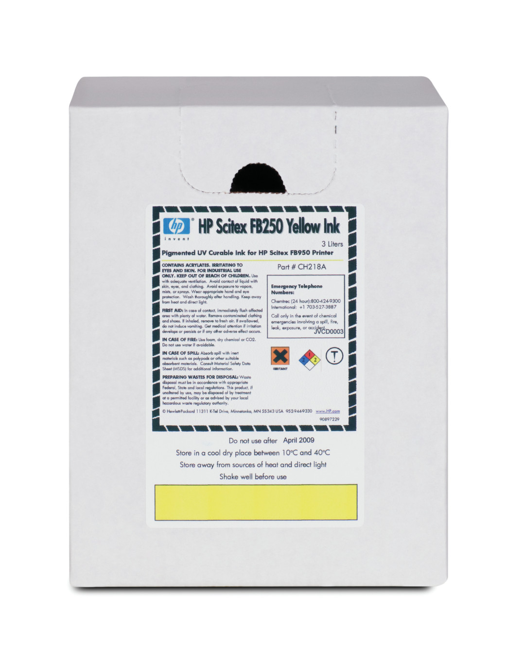 HP FB250 UV Curable Ink Yellow 3000ml
