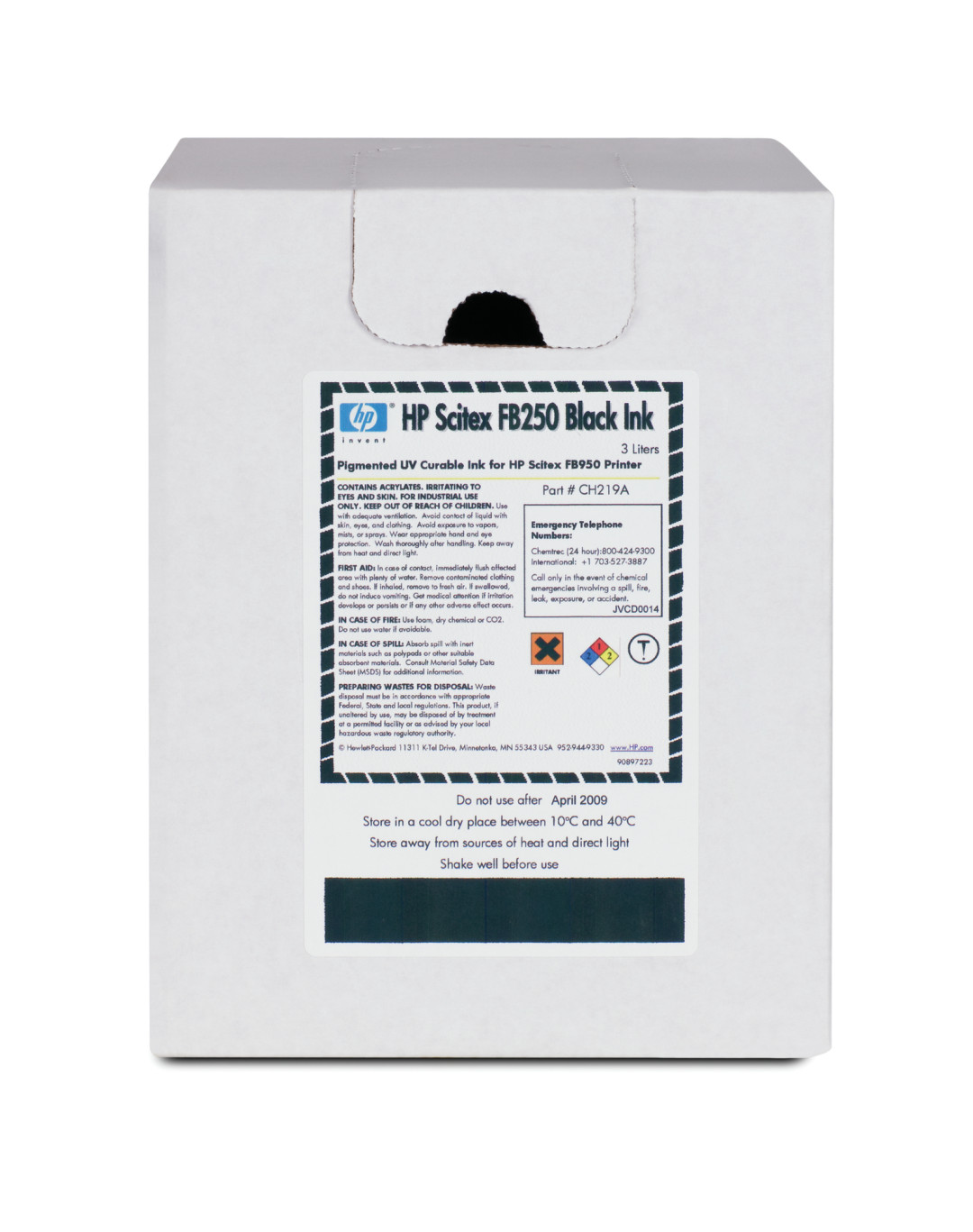 HP FB250 UV Curable Ink Black 3000ml