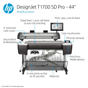 HP DesignJet T1700 SD Pro Large Format Multifunction PostScript® Printer - 44