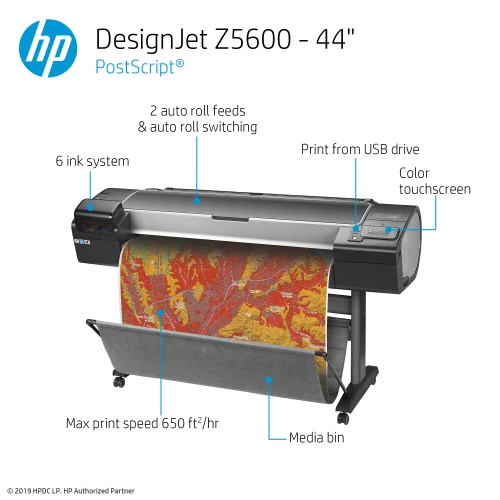 HP DesignJet Z5600 PostScript side view