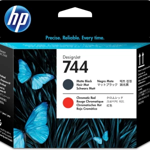 HP No. 744 Ink Printhead - Matte Black & Red - small thumbnail