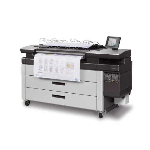HP PageWide XL 4000 man examining print 