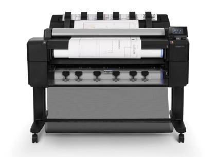 HP Designjet T2530 front view of scanning and printing