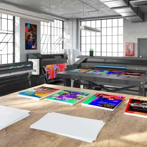 HP Latex R530 printer in action