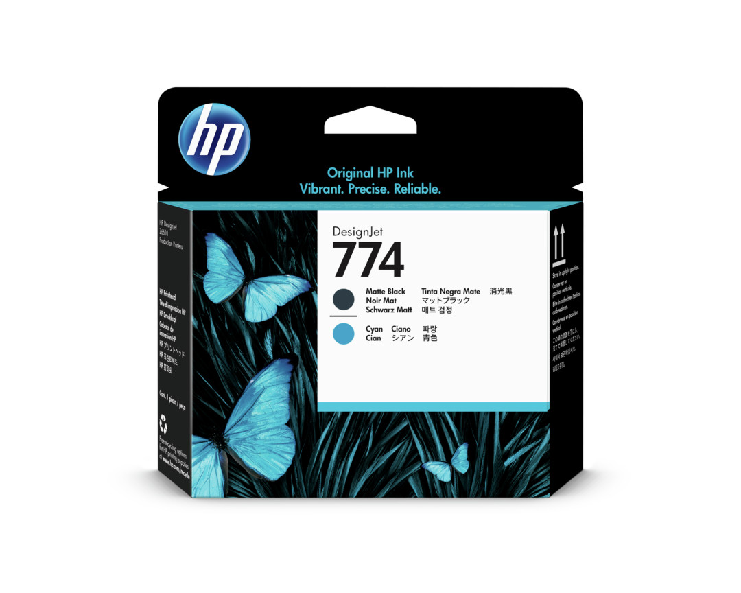 HP No. 774 Ink Printhead - Matte Black & Cyan