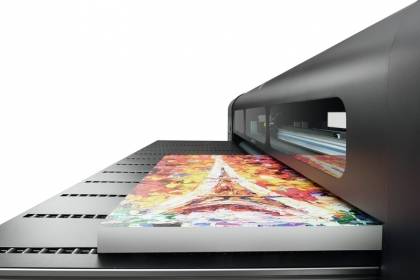 HP Scitex FB 750 side shot with board printing