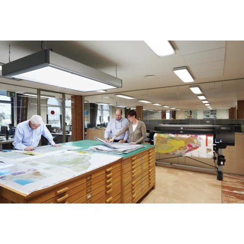 HP Designjet Z6800 Photo Printer being used in a map printing shop