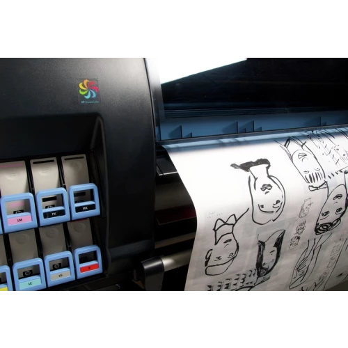HP Designjet Z6200 Photo Printer Series black and white line drawing printing 