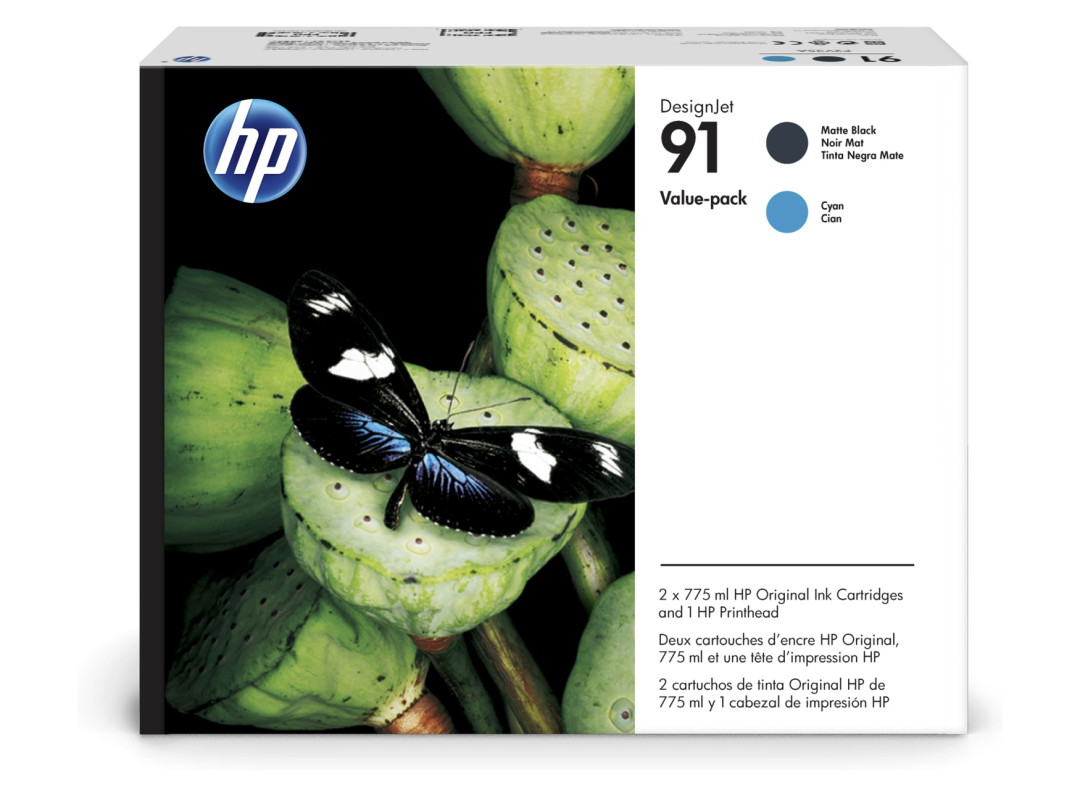 HP No. 91 Value Pack - Matte Black & Cyan