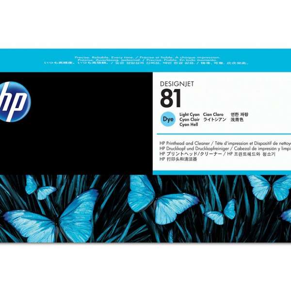 HP No. 81 Dye Ink Printhead and Cleaner - Light Cyan