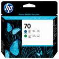 HP No. 70 Ink Printhead - Blue & Green