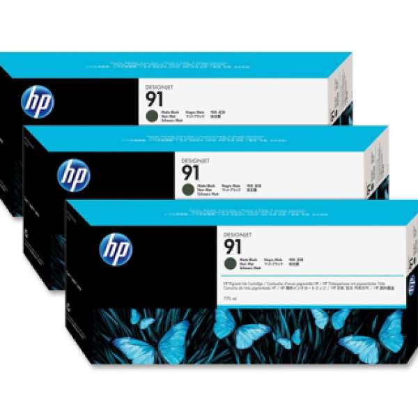 HP No. 91 Matte Black - 775ml tripple pack