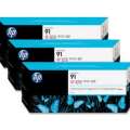 HP No. 91 Light Magenta Pigment Ink Cartridges - 775ml tripple pack
