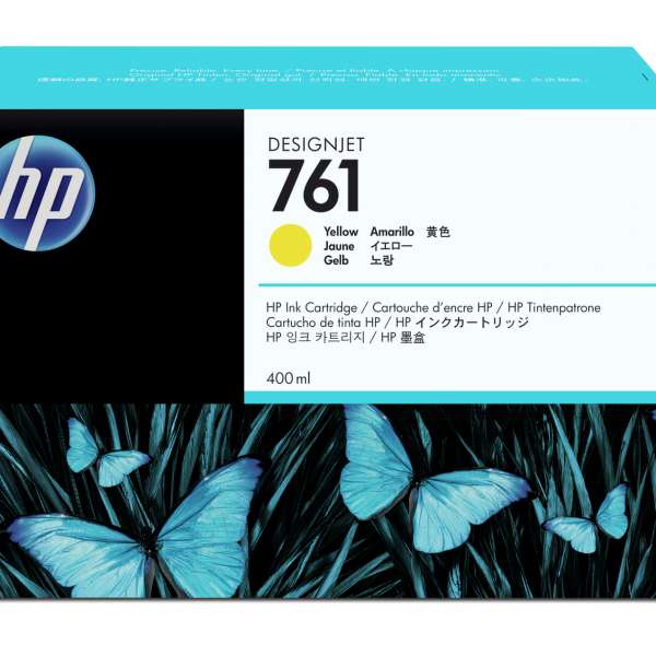 HP No. 761 Ink Cartridge - Yellow - 400ml
