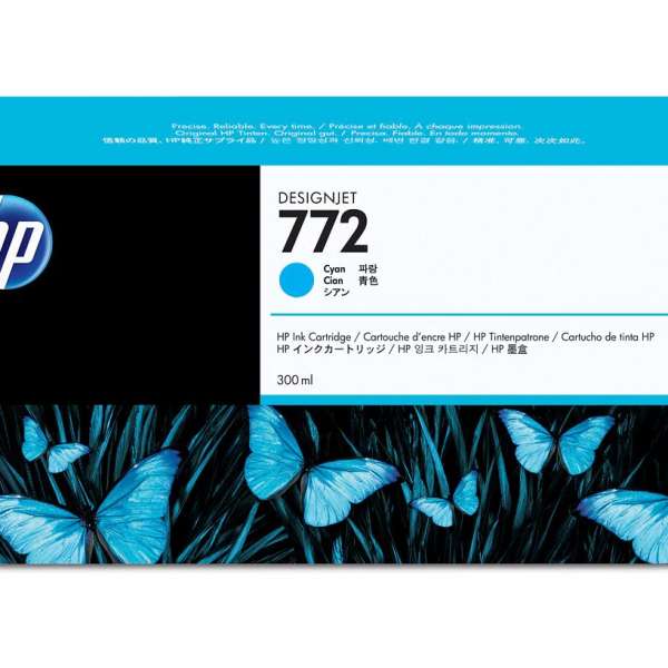 HP No. 772 Ink Cartridge Cyan - 300ml